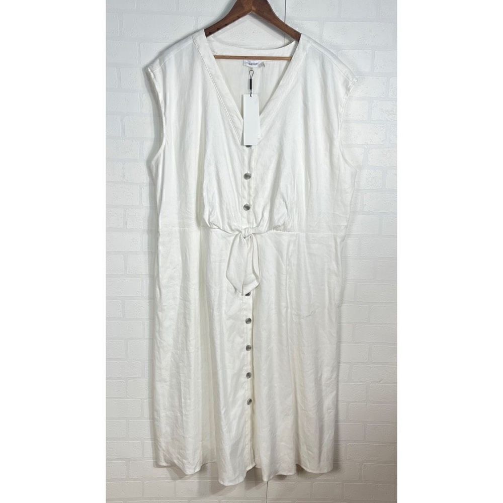 Calvin Klein Womens dress Size 20W Linen blend NEW WITH TAGS
